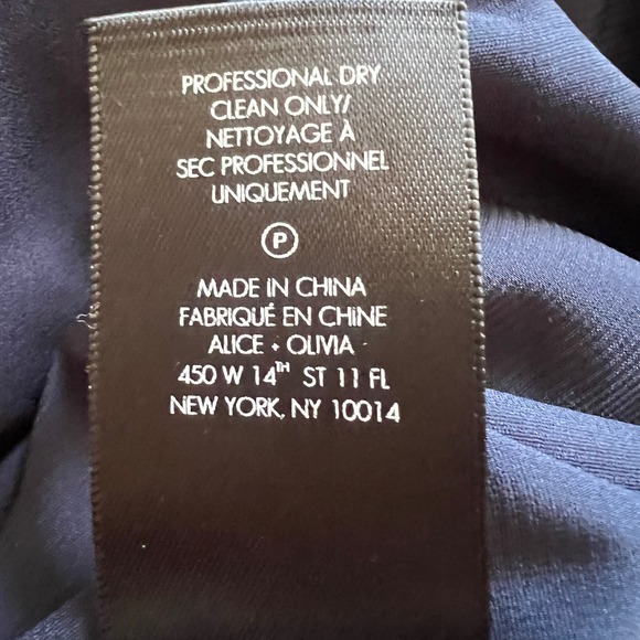 ALICE + OLIVIA Carli Cold-Shoulder Mini Dress Navy Size S - Picture 7 of 8